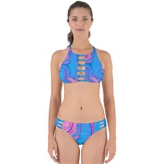 Liquid Background Pattern Perfectly Cut Out Bikini Set by GardenOfOphir