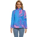 Liquid Background Pattern Women s Puffer Bubble Jacket Coat View1