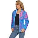 Liquid Background Pattern Women s Puffer Bubble Jacket Coat View2