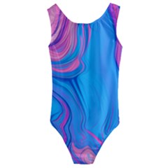 Liquid Background Pattern Kids  Cut-out Back One Piece Swimsuit by GardenOfOphir