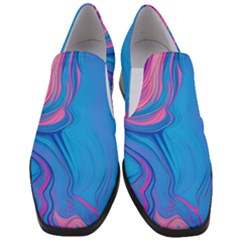 Liquid Background Pattern Women Slip On Heel Loafers by GardenOfOphir