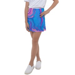 Liquid Background Pattern Kids  Tennis Skirt by GardenOfOphir