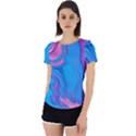 Liquid Background Pattern Back Cut Out Sport Tee View1