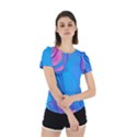 Liquid Background Pattern Back Cut Out Sport Tee View2