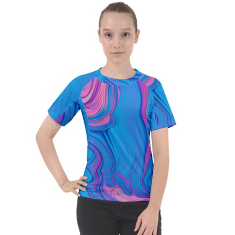 Liquid Background Pattern Women s Sport Raglan Tee by GardenOfOphir