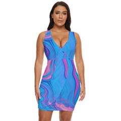 Liquid Background Pattern Draped Bodycon Dress by GardenOfOphir