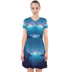 Ai Generated Ocean Sea Water Anime Nautical 2 Adorable In Chiffon Dress by Pakemis