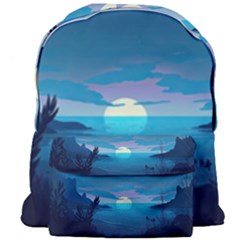 Ai Generated Ocean Sea Water Anime Nautical 2 Giant Full Print Backpack by Pakemis