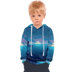 Ai Generated Ocean Sea Water Anime Nautical 2 Kids  Overhead Hoodie by Pakemis