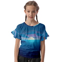 Ai Generated Ocean Sea Water Anime Nautical 2 Kids  Cut Out Flutter Sleeves by Pakemis