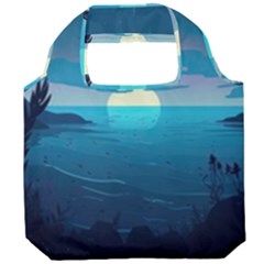 Ai Generated Ocean Sea Water Anime Nautical 2 Foldable Grocery Recycle Bag by Pakemis