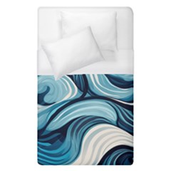 Pattern Ocean Waves Arctic Ocean Blue Nature Sea Duvet Cover (single Size) by Pakemis