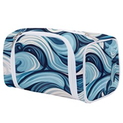 Pattern Ocean Waves Arctic Ocean Blue Nature Sea Toiletries Pouch by Pakemis