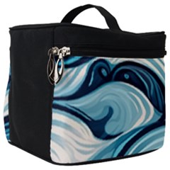 Pattern Ocean Waves Arctic Ocean Blue Nature Sea Make Up Travel Bag (big) by Pakemis