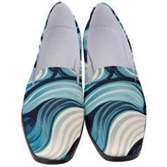 Pattern Ocean Waves Arctic Ocean Blue Nature Sea Women s Classic Loafer Heels by Pakemis