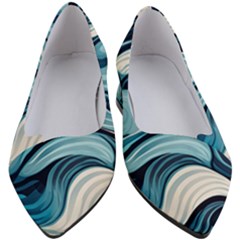 Pattern Ocean Waves Arctic Ocean Blue Nature Sea Women s Block Heels  by Pakemis