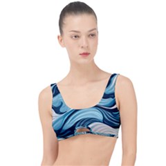 Pattern Ocean Waves Arctic Ocean Blue Nature Sea The Little Details Bikini Top by Pakemis