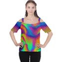 Fluid Background Pattern Cutout Shoulder Tee View1