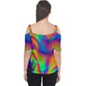 Fluid Background Pattern Cutout Shoulder Tee View2