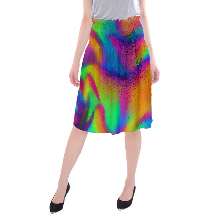 Fluid Background Pattern Midi Beach Skirt