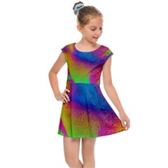 Fluid Background Pattern Kids  Cap Sleeve Dress by GardenOfOphir