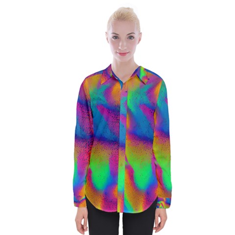 Fluid Background Pattern Womens Long Sleeve Shirt by GardenOfOphir