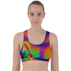 Fluid Background Pattern Back Weave Sports Bra by GardenOfOphir