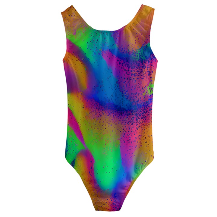 Fluid Background Pattern Kids  Cut-Out Back One Piece Swimsuit