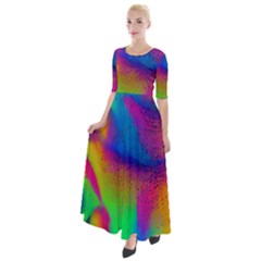 Fluid Background Pattern Half Sleeves Maxi Dress by GardenOfOphir