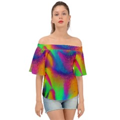 Fluid Background Pattern Off Shoulder Short Sleeve Top by GardenOfOphir