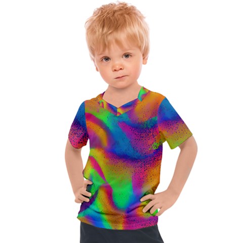 Fluid Background Pattern Kids  Sports Tee by GardenOfOphir