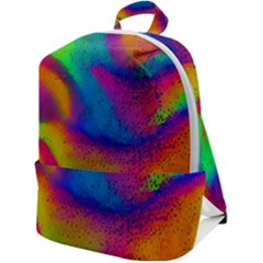 Fluid Background Pattern Zip Up Backpack by GardenOfOphir