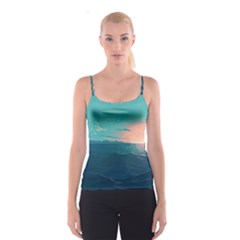 Ai Generated Ocean Sea Water Anime Nautical Spaghetti Strap Top by Pakemis