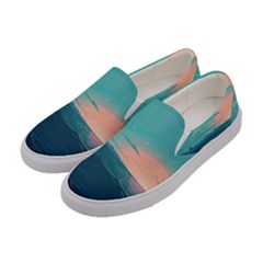 Ai Generated Ocean Sea Water Anime Nautical Women s Canvas Slip Ons by Pakemis