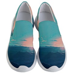 Ai Generated Ocean Sea Water Anime Nautical Women s Lightweight Slip Ons by Pakemis