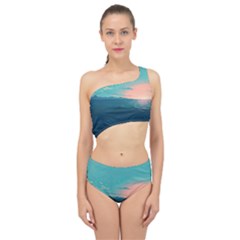 Ai Generated Ocean Sea Water Anime Nautical Spliced Up Two Piece Swimsuit by Pakemis