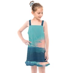 Ai Generated Ocean Sea Water Anime Nautical Kids  Overall Dress by Pakemis