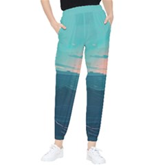 Ai Generated Ocean Sea Water Anime Nautical Tapered Pants by Pakemis