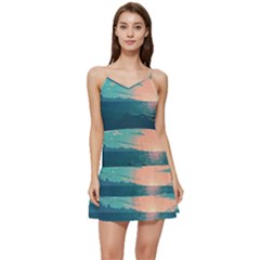 Ai Generated Ocean Sea Water Anime Nautical Short Frill Dress by Pakemis