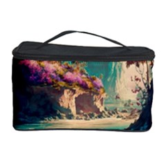 Tropical Island Fantasy Landscape Palm Trees Ocean Cosmetic Storage by Pakemis