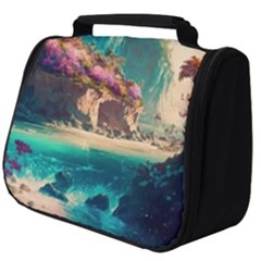 Tropical Island Fantasy Landscape Palm Trees Ocean Full Print Travel Pouch (big) by Pakemis