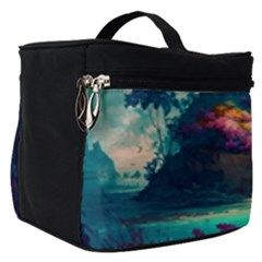 Tropical Island Fantasy Landscape Palm Trees Ocean Make Up Travel Bag (small) by Pakemis