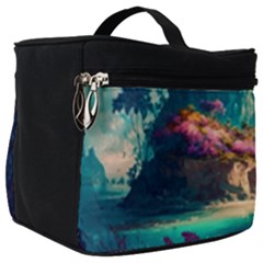 Tropical Island Fantasy Landscape Palm Trees Ocean Make Up Travel Bag (big) by Pakemis