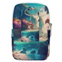 Tropical Island Fantasy Landscape Palm Trees Ocean Belt Pouch Bag (Small) View2