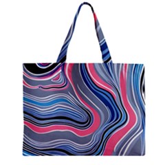 Fluid Abstract Art Zipper Mini Tote Bag by GardenOfOphir