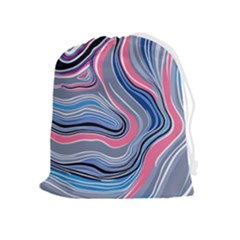 Fluid Abstract Art Drawstring Pouch (xl) by GardenOfOphir