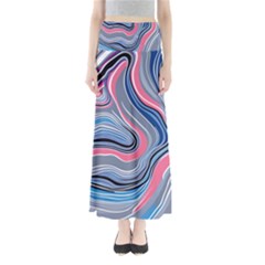 Fluid Abstract Art Full Length Maxi Skirt by GardenOfOphir