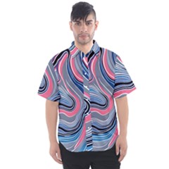 Fluid Abstract Art Men s Short Sleeve Shirt