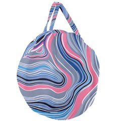 Fluid Abstract Art Giant Round Zipper Tote by GardenOfOphir