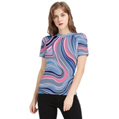 Fluid Abstract Art Women s Short Sleeve Rash Guard by GardenOfOphir